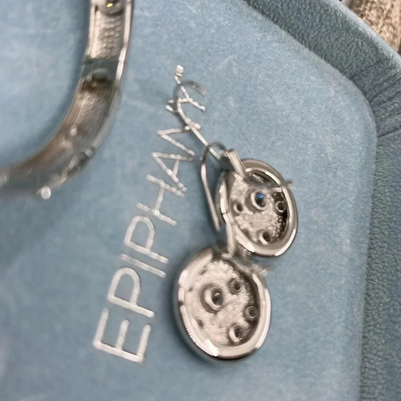🌟 Epiphany & Diamonique Matching Necklace, Bracelet, Earring - QVC Early 2000's - Picture 10 of 17